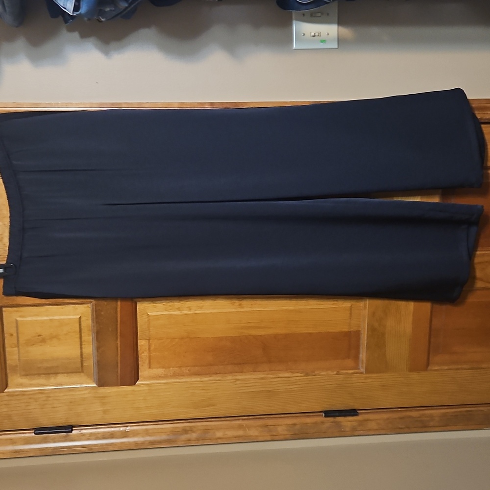 Vince Sidestripe Satin Low-Rise Wide-Leg Black Pants-NWT - Picture 2 of 11